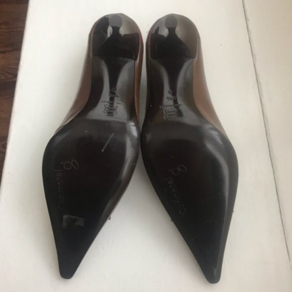 Gunmetal Brown color-block stiletto pumps NEW w/o box - Picture 10 of 12